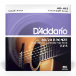 D'ADDARIO EJ13 80/20 BRONZE CUSTOM LIGHT (11-52) струни для акустичної гітари